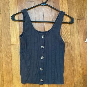 American eagle sleeveless grey top